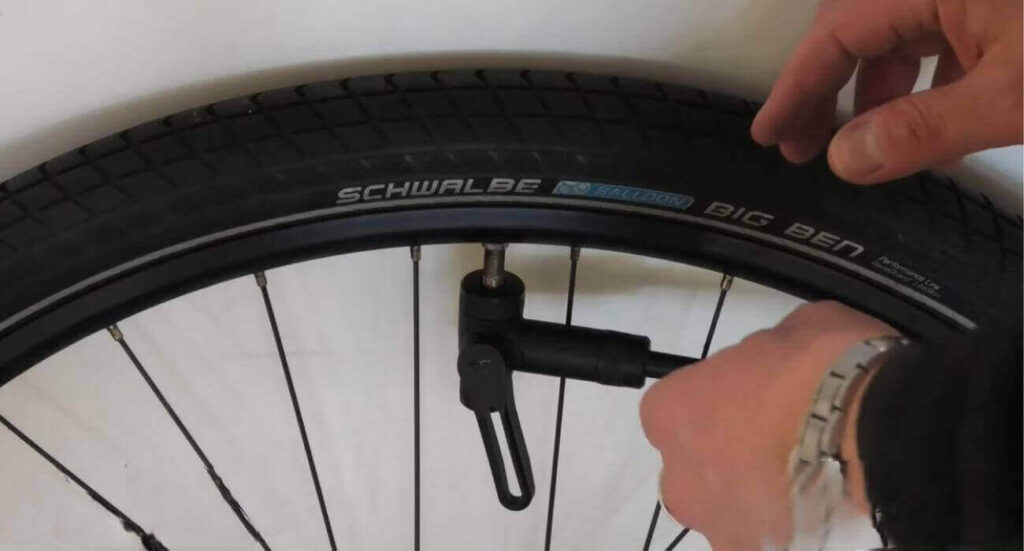 Pumping Air Into Bike Tires With A Schrader Valve