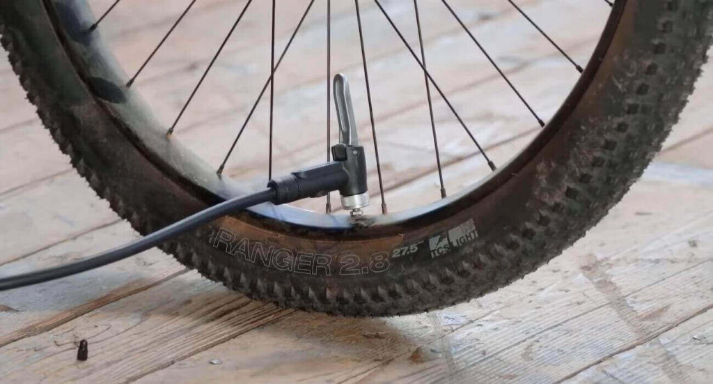 Pumping Air Into Bike Tires With A Presta Valve